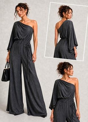 Шикарний брючний комбінезон на одне плече river island