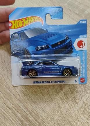 Колекційна машинка hot wheels nissan skyline gt-r (bnr34)
