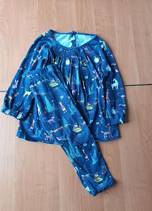 Хлопковая пижама, домашний костюм для девички 2-3 лет.