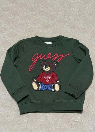 Світшот guess bear з ведмедиком зелений