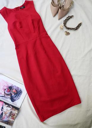 Брендовое красное платье длинное сзади молния guess marciano