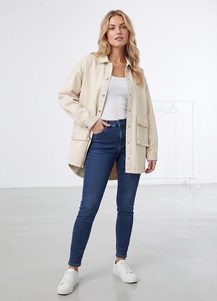 Куртка i saw it first женская цвет бежевый oversize размер 38