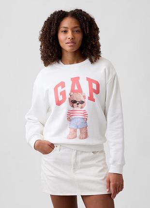 Свитшот женский на флисе gap с логотипом
