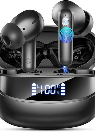 Бездротові навушники nerunsa d60 pro tws bluetooth, чорні — легке б/в