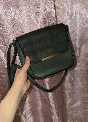 Стильна зелена сумка через плече 💚