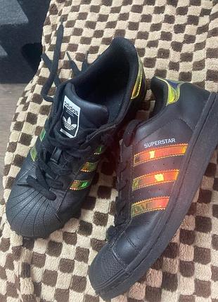Шкіряні🍭 кросівки р 38/25 см adidas адидас superstar