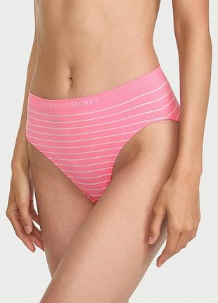 Жіночі трусики victoria's secret (263126692951) seamless high-leg brief xs рожеві