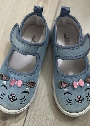 Джинсові босоніжки-макасини nelli blu для дівчинки, р. 23