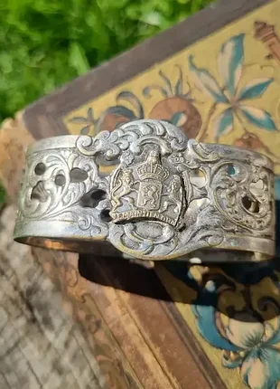 Редкое антикварное кольцо для салфеток, геральдика.