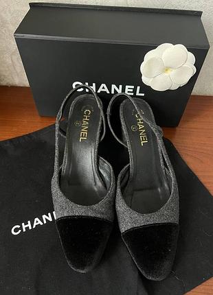 Классические туфли босоножки chanel оригинал