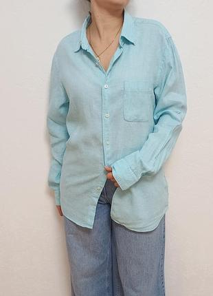Льняная рубашка uniqlo