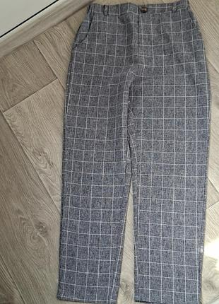 👖 штани shein у сіру-білу клітинку