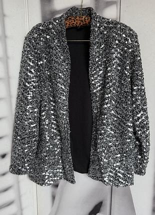 Пайетки піджак жакет кардиган h&m