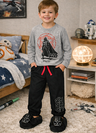Детский лонгслив, пижамная кофта для мальчика 122/128 disney star wars