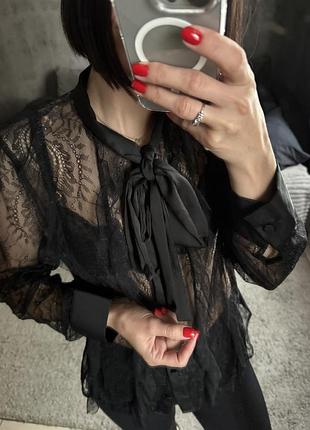 Блуза мереживо ажур zara