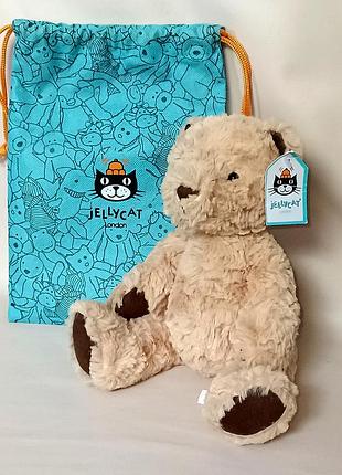 Jellycat мишка эдвард, бежевый классический плюшевый мишка с коричневыми ногами, мягкая плюшевая игрушка