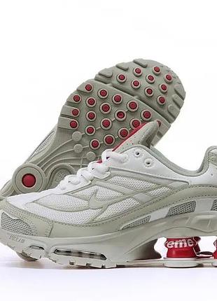 Nike shox x supreme ride 2 white red dn1615-200 36р