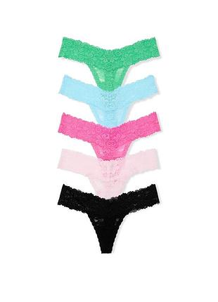 Набор трусиков тонг victoria's secret pink 5 шт
