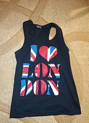 Черная майка я люблю лондон i love london