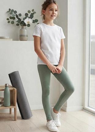 Спортивные лосины леггинсы однотонные нм h&amp;m для девочки подростка 14 лет 164 см