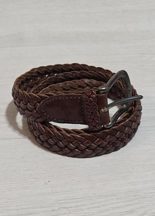 Кожаный плетеный ремень polo ralph lauren
