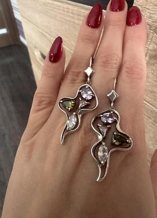 Сережки срібні 925 проби, серьги серебро, срібло