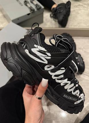 Balenciaga track sneaker signature black white
