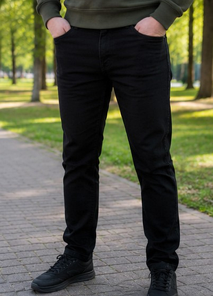 Чоловічі чорні джинси levi’s 512 slim taper w30 l32