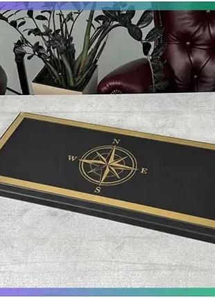 Нарды металлические 64см золотая роза ветров для игры и подарка хобби шашки шахматы sku_1476089353