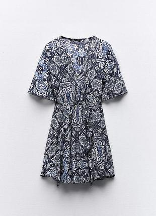 Актуальна легенька сукня плаття з рюшами zara s uk8 36 🔥🔥🔥