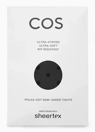 Напівпрозорі колготи cos sheertex semi-sheer polka-dot tights / s,l