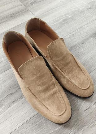 Лоферы замшевые от zara