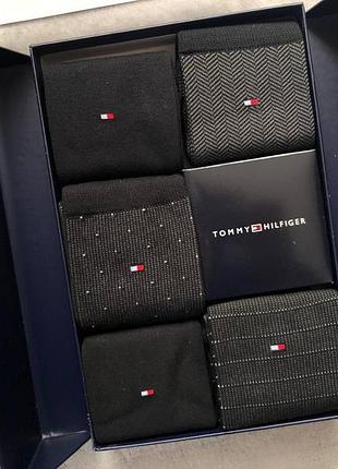 Чоловічі чорні шкарпетки, 5 пар, tommy hilfiger, шкарпетки чоловічі, шкарпетки томмі