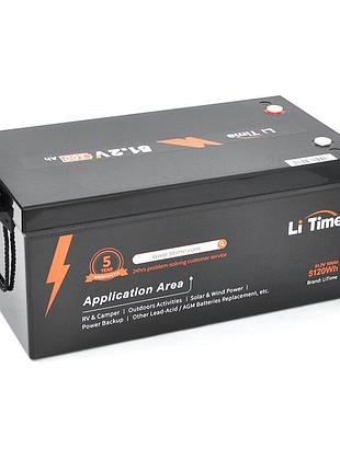 Акумуляторна батарея lifepo4 li-time 51,2v 100 ah 5120wh (100/100a), basic, заряд 57.6в/12а, до 6000 циклів, (520 x 269 x 220 мм),
