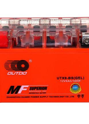 Мотоакумулятор outdo (maxion) utx9-bs gel, 12 v 9 ah (150 х 87 х 105), orange, q8