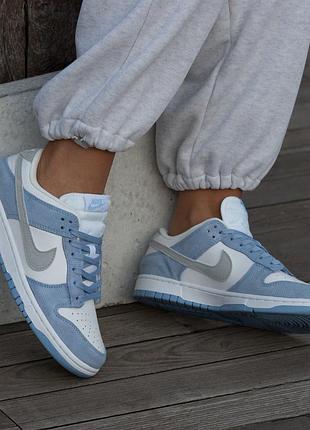 Кросівки nike sb dunk white blue corduroy