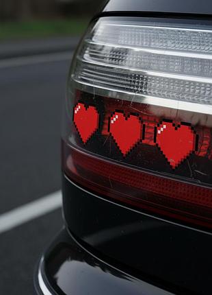 Наклейка на авто / фары / стекло / кузов / " сердце - hearts " любой цвет