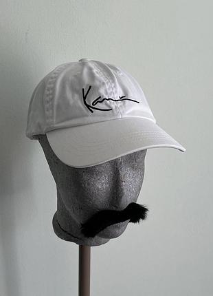 Белая кепка karl kani signature essential cap оригинал бейсболка оверсайз