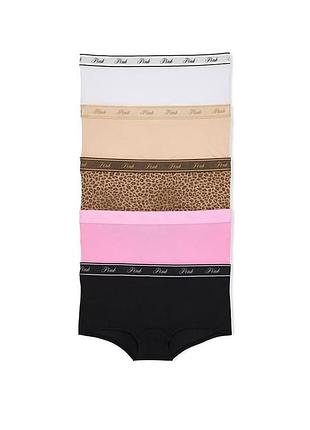 Набор трусиков шортиков victoria's secret pink 5 шт