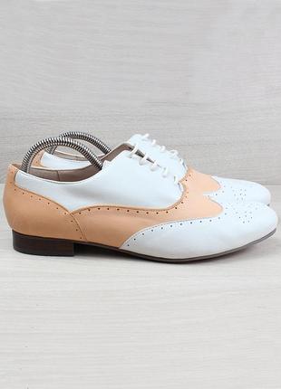Кожаные женские туфли/броги clarks оригинал, размер 40