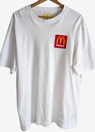 Футболка белая palace mcdonalds t-shirt