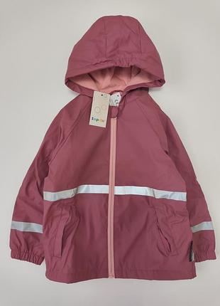 Дождевик куртка для девочки lupilu грязеприф на флисовой подкладке bs001697
