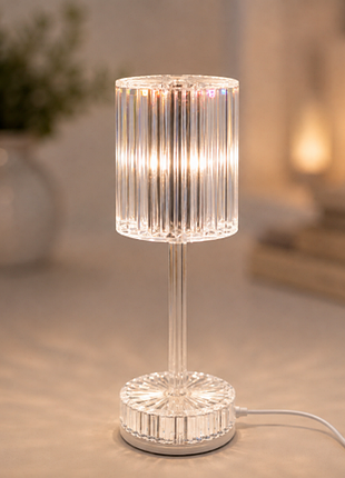 Светильник led rjb hb-32 / светильник-ночник «кристалл» / настольная rgb лампа сylinder от usb
