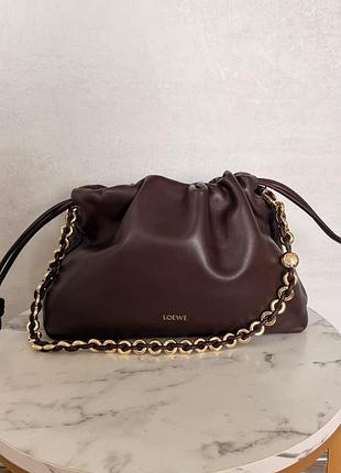 Сумка loewe flamenco шкіра, замша