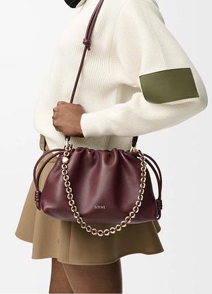 Сумка loewe flamenco шкіра, замша