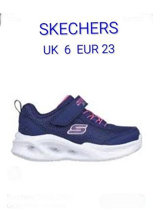 Круті стильні кросівки бренду skechers з мігалками  uk  6   eur   23