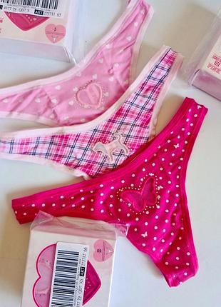 Набор трусиков victoria's secret pink 3 шт стринги victoria's secret pink трусики victoria’s secret pink пижама victoria’s secret pink