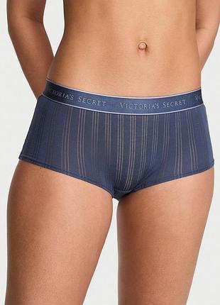 Женские трусики victoria's secret (265478845131) sosofttm modal ultra-fine logo boyshort xs синие