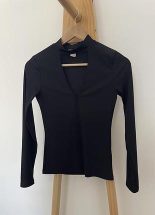 Лонгслів h&m з декольте-крапля спереду, виробник туреччина