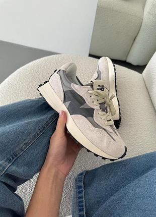 😍 жіночі кросівки new balance 327 grey logo